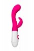A-TOYS, Vibrator Nessy with Clitoral Stimulator, Silicone, Pink, 20 cm, 10 speeds, 2xAAA
